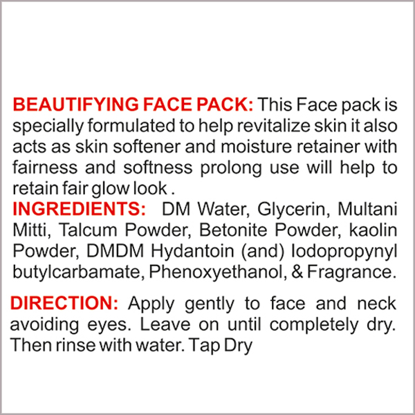 Beautifying Face Pack
